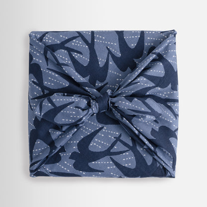 Cotton Wrapping Cloth (FUROSHIKI) FUWARI Medium TSUBAME Swallows