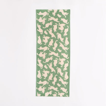 Cat Pattern Grass Green