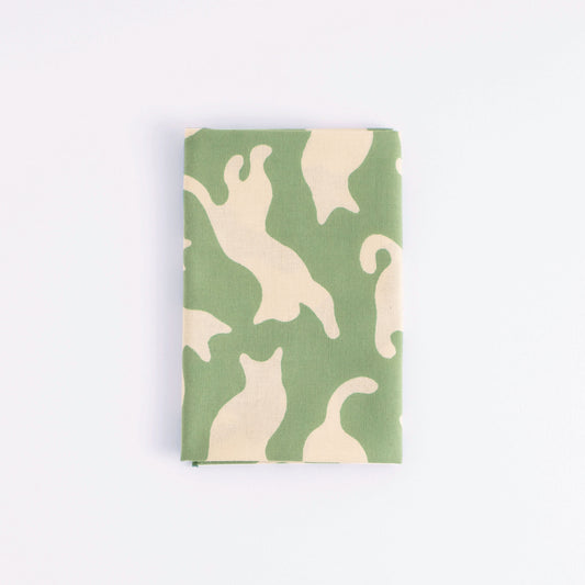 Cat Pattern Grass Green