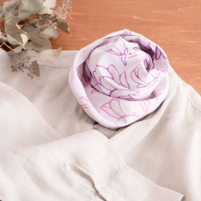 Purple Magnolia TENUGUI