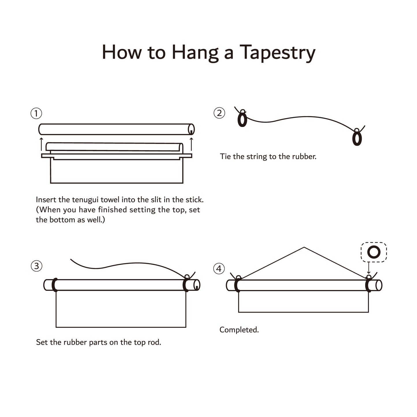 Cherry wood Tenugui Towel Hanger
