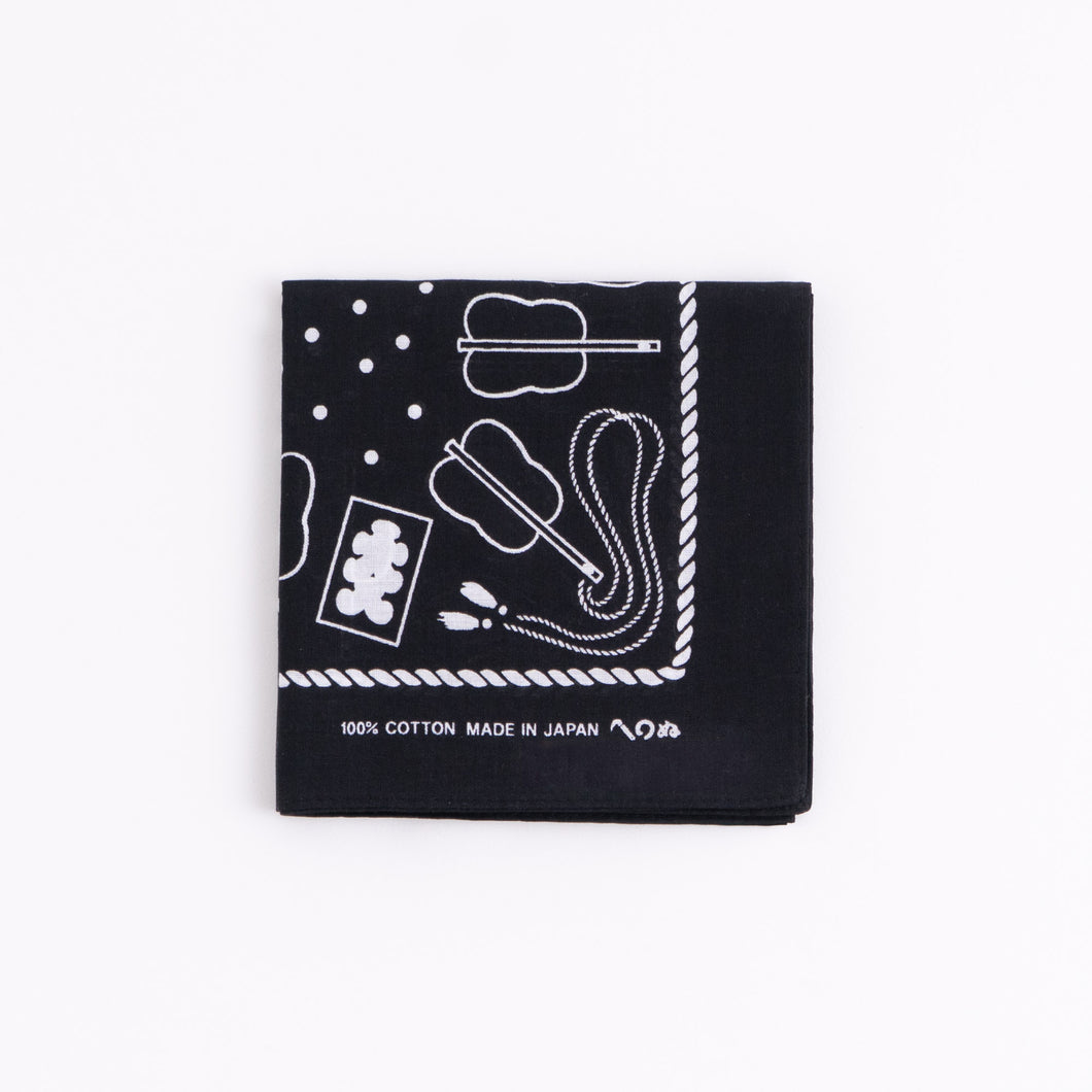 Japanese Classic Pattern Bandana Sumo  Black