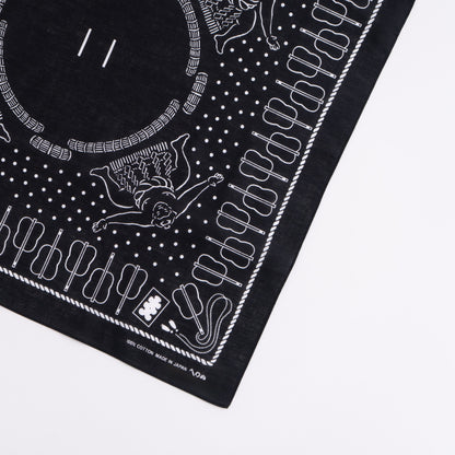 Japanese Classic Pattern Bandana Sumo  Black