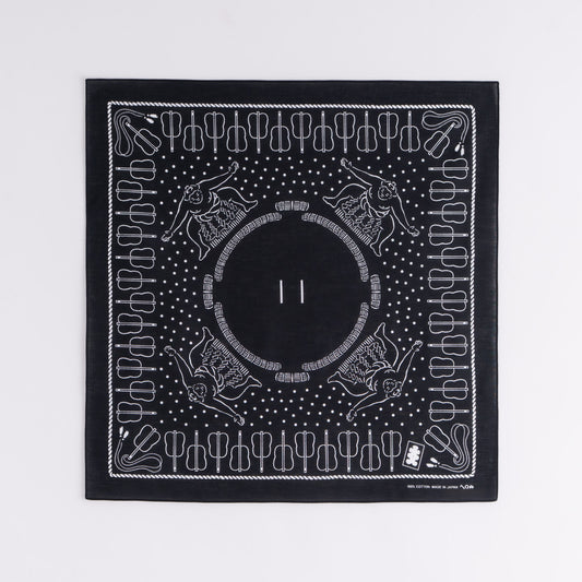 Japanese Classic Pattern Bandana Sumo  Black