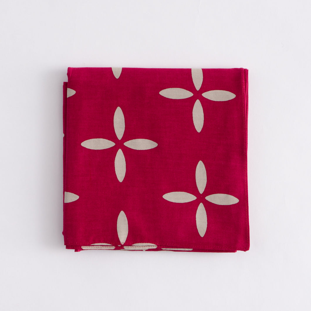 FUROSHIKI (Cotton Wrapping Cloth) Large Flower Crimson