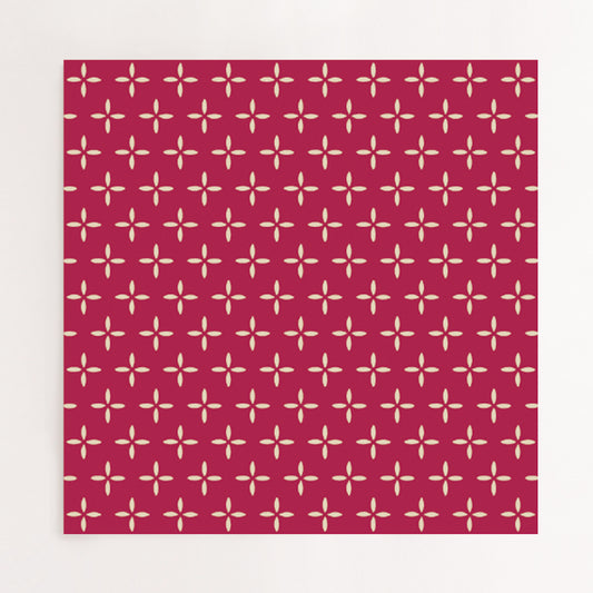 Flower Crimson FUROSHIKI (Cotton Wrapping Cloth) Large