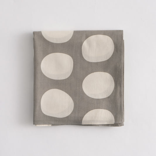 FUROSHIKI (Cotton Wrapping Cloth) Large ISHI Rocks Light Gray